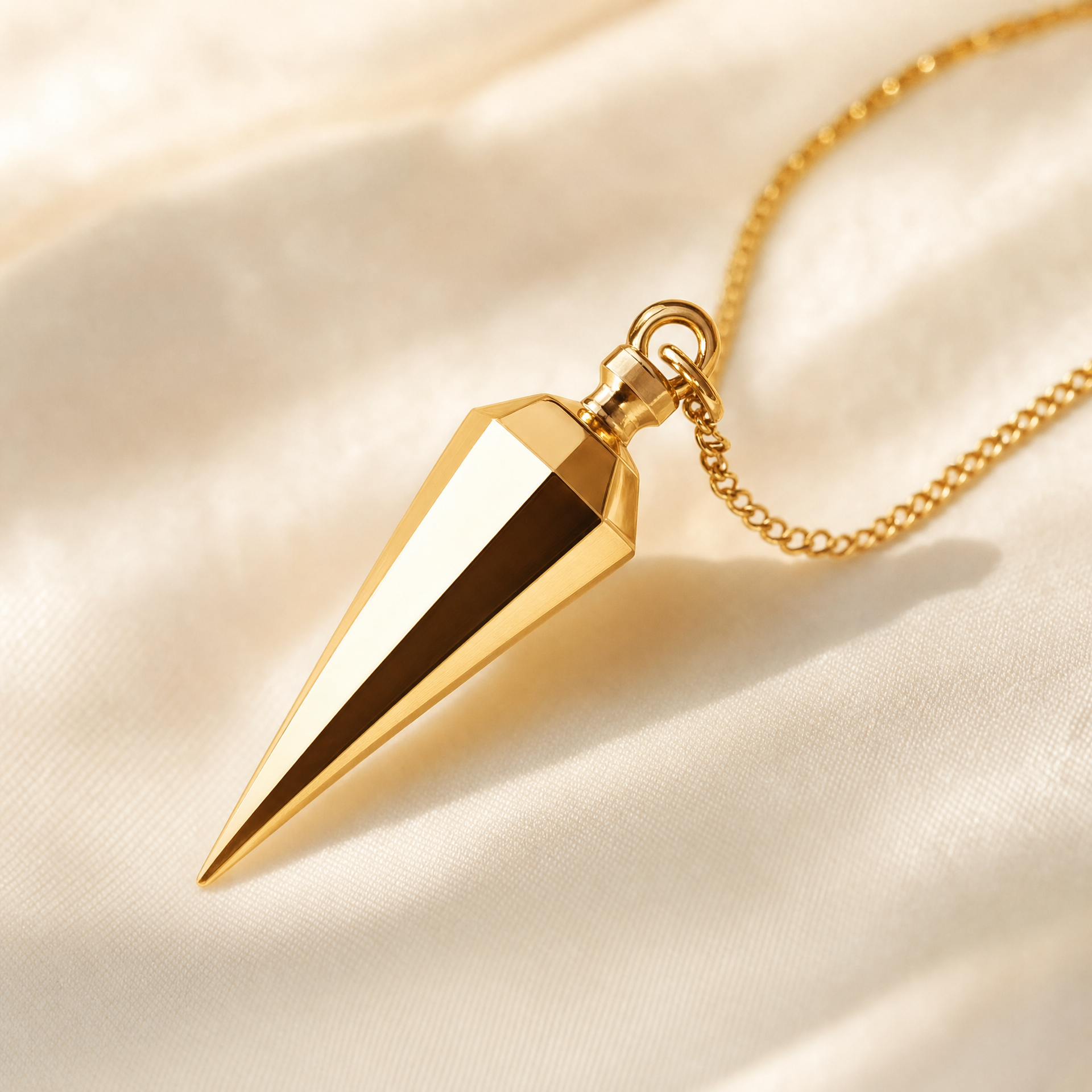 The Best Pendulum — faceted gold finger pendulum